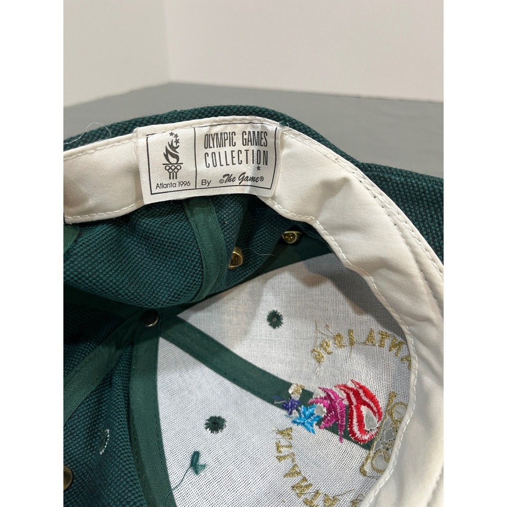 The Game Atlanta 1996 Olympics Hat Mens OSFA Green Vintage Snapback With Pins - Picture 9 of 9